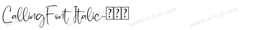 CallingFont Italic字体转换